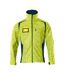 Mens Accelerate Safe Soft Shell Jacket Hi Vis Yellow Dark Petroleum Mascot-1