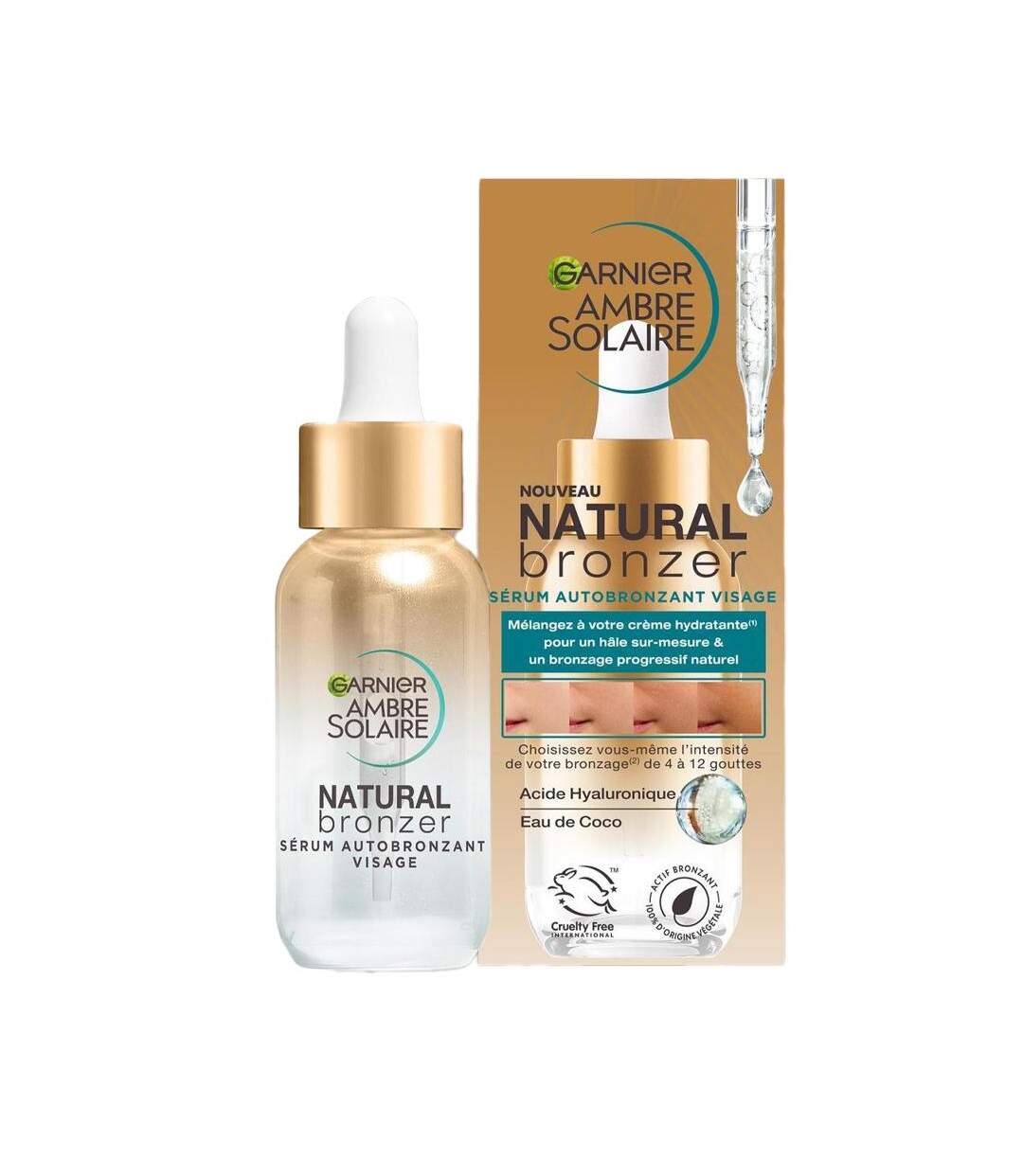 Sérum autobronzant visage garnier eau de coco - 30ml-1