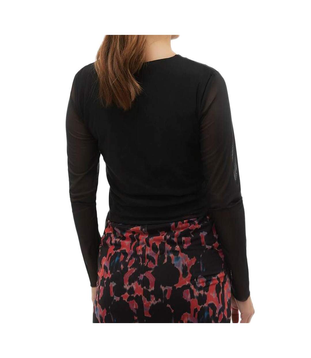 T-Shirt manches longues noir femme mamalicious lellis-2