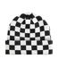 Bonnet Motif/style Damier Adulte Noir Blanc Doux Beechfield-1
