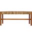 Banc 2 places avec assise tressée en bois SIDOAN - Marron-5