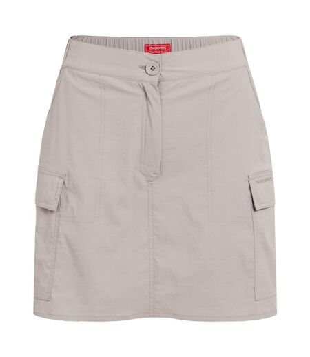 Womens/ladies Nosilife Pro Cargo Skirt Soft Mushroom Craghoppers