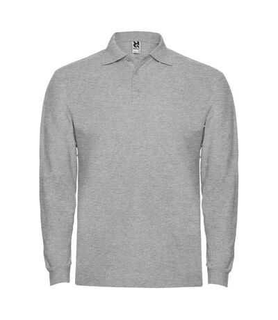 Roly Mens Estrella Long-Sleeved Polo Shirt (Grey Marl)