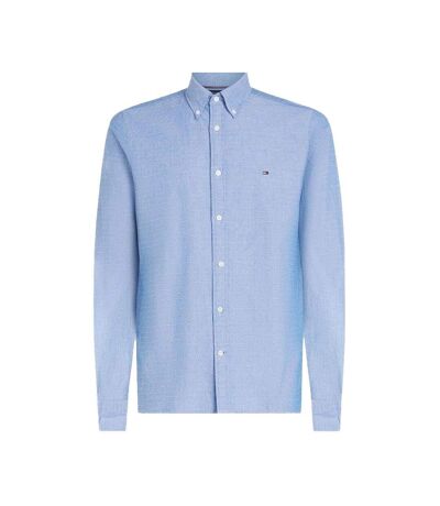 Chemise manches longues bleu clair homme tommy hilfiger oxford vi7 - xs
