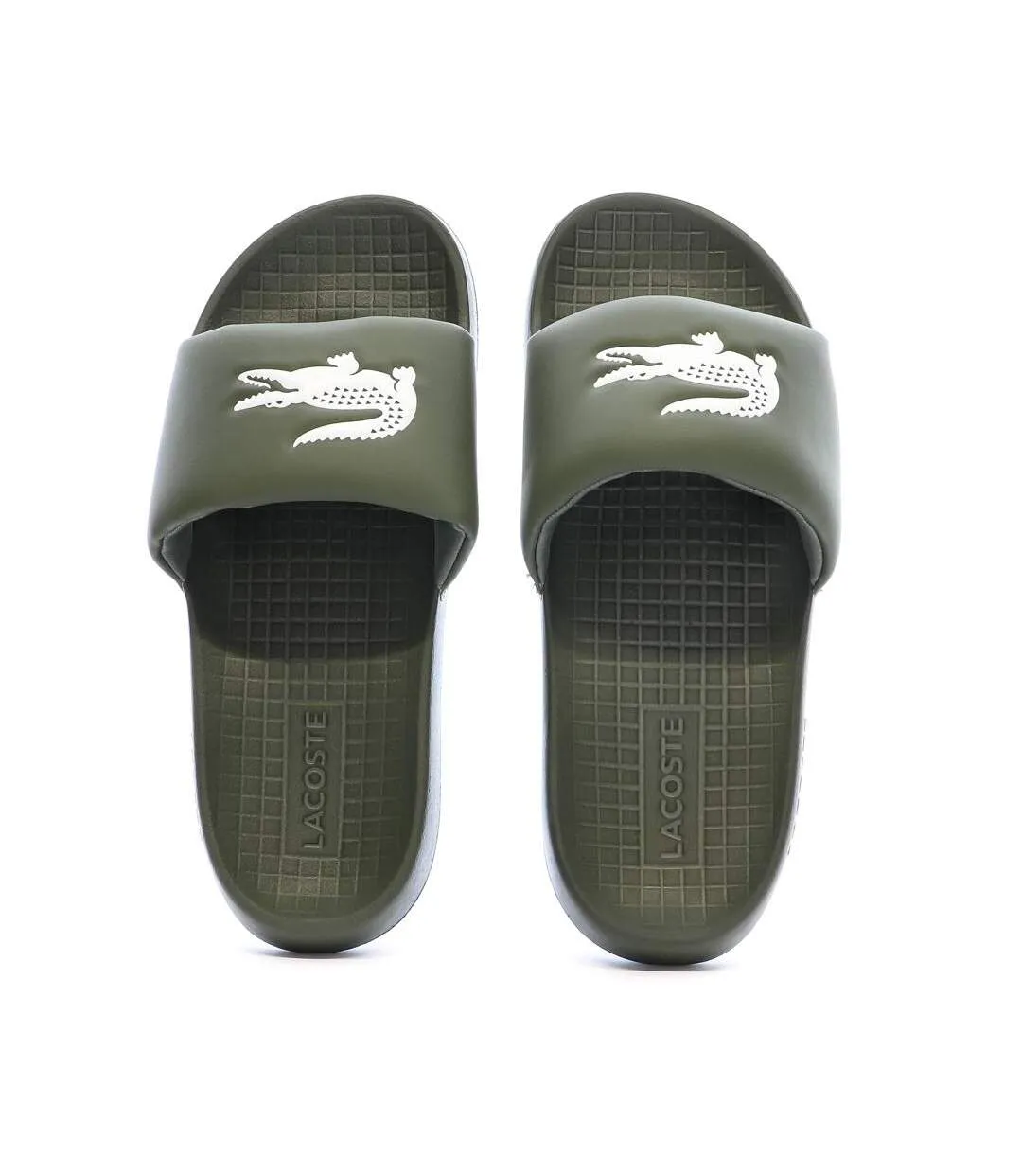 Claquettes kaki homme lacoste serve slide 1.0-2