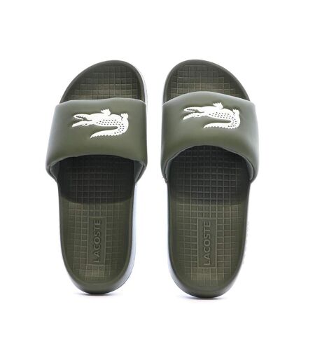 Claquettes kaki homme lacoste serve slide 1.0