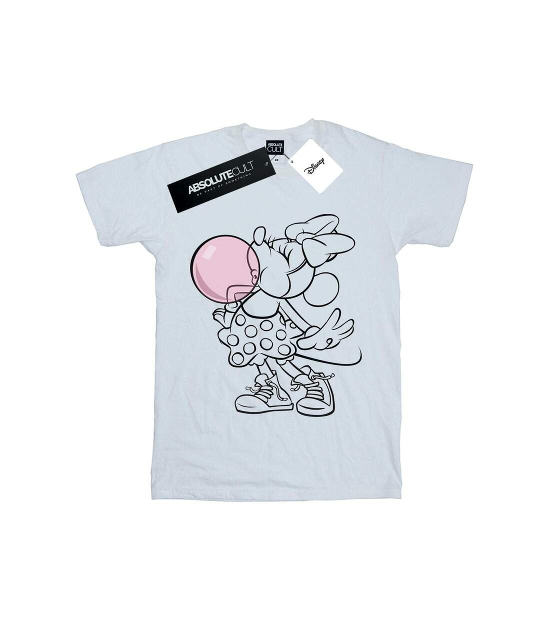 Disney Femmes/Les femmes Minnie Mouse Gum Bubble Cotton Boyfriend T-Shirt (Blanc) - UTBI37891-1