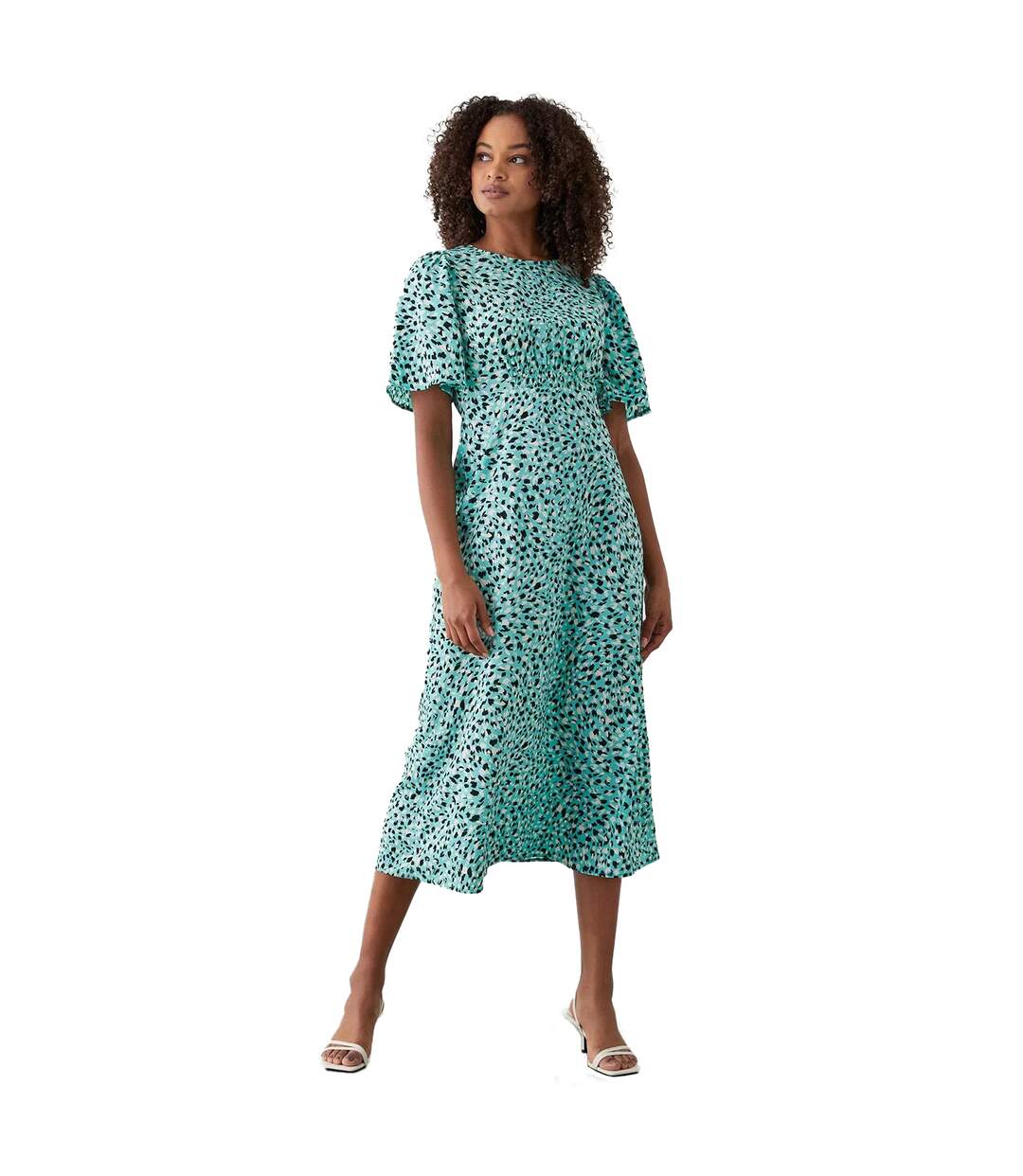 Robe mi-longue femme vert Dorothy Perkins-1