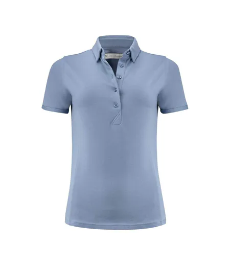 Womens/ladies American Supreme Polo Shirt Summer Blue James Harvest