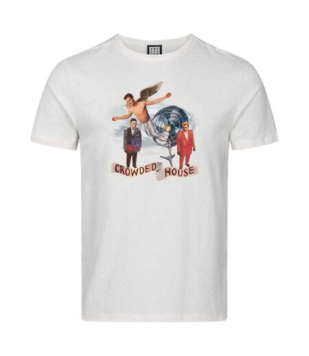 Unisex Adult Crowded House Fan Banner T-shirt Vintage White Amplified