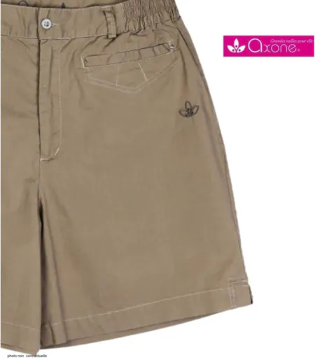 Short AXONE SE1173C camel stretch : le confort absolu pour l'été
