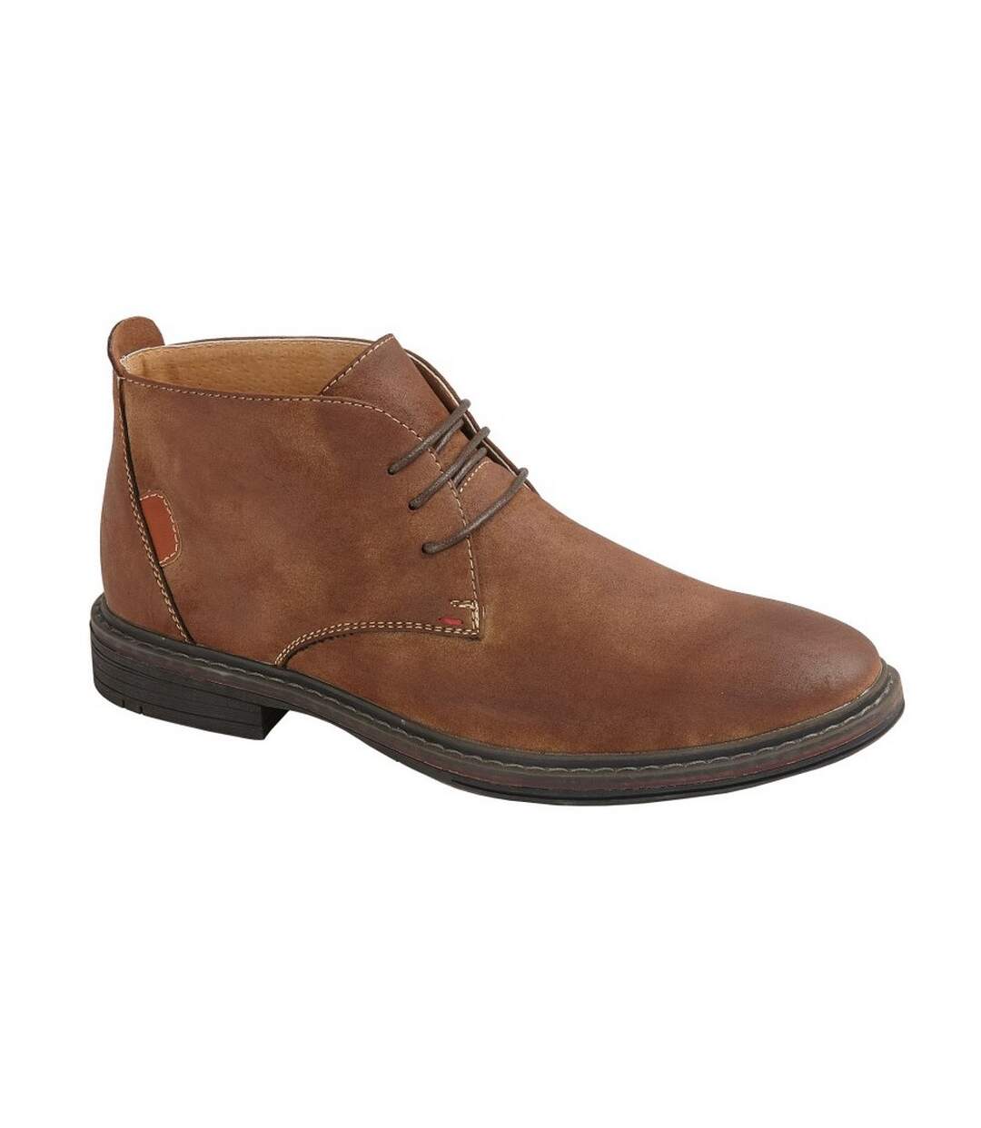 Bottines en nubuck synthétique homme marron Goor-1