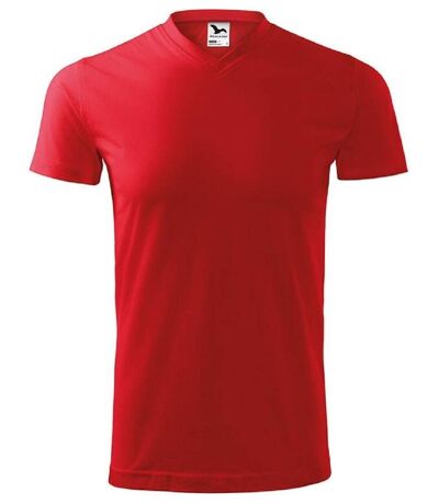 T-shirt manches courtes col V - Unisexe - MF111 - rouge