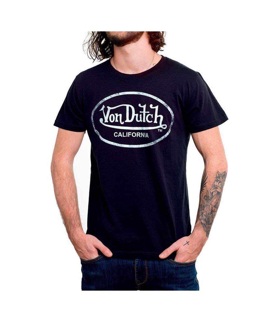 Aaron Homme Tee-shirt Noir Von Dutch-1