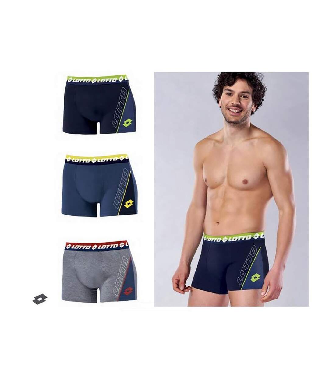 Boxer homme LOTTO Pack de 3 Boxers 1018-3