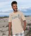 Pack of 2 Men's Wild Desert T-Shirts - Beige Blue-2