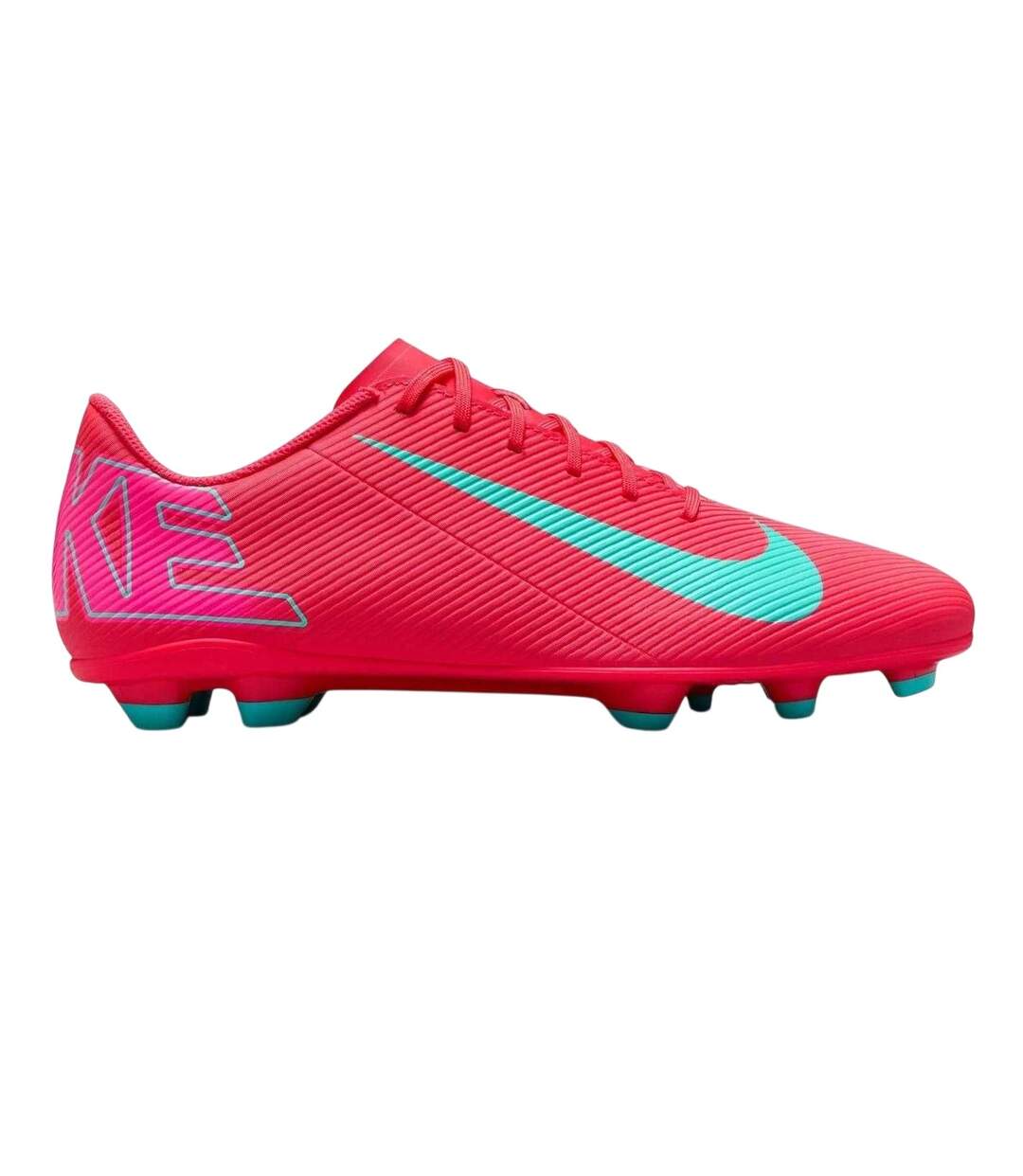 Unisex Adult Mercurial Firm Ground Football Boots Red Green Nike-1