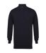 Mens Zip Neck Sweatshirt Navy Henbury-1