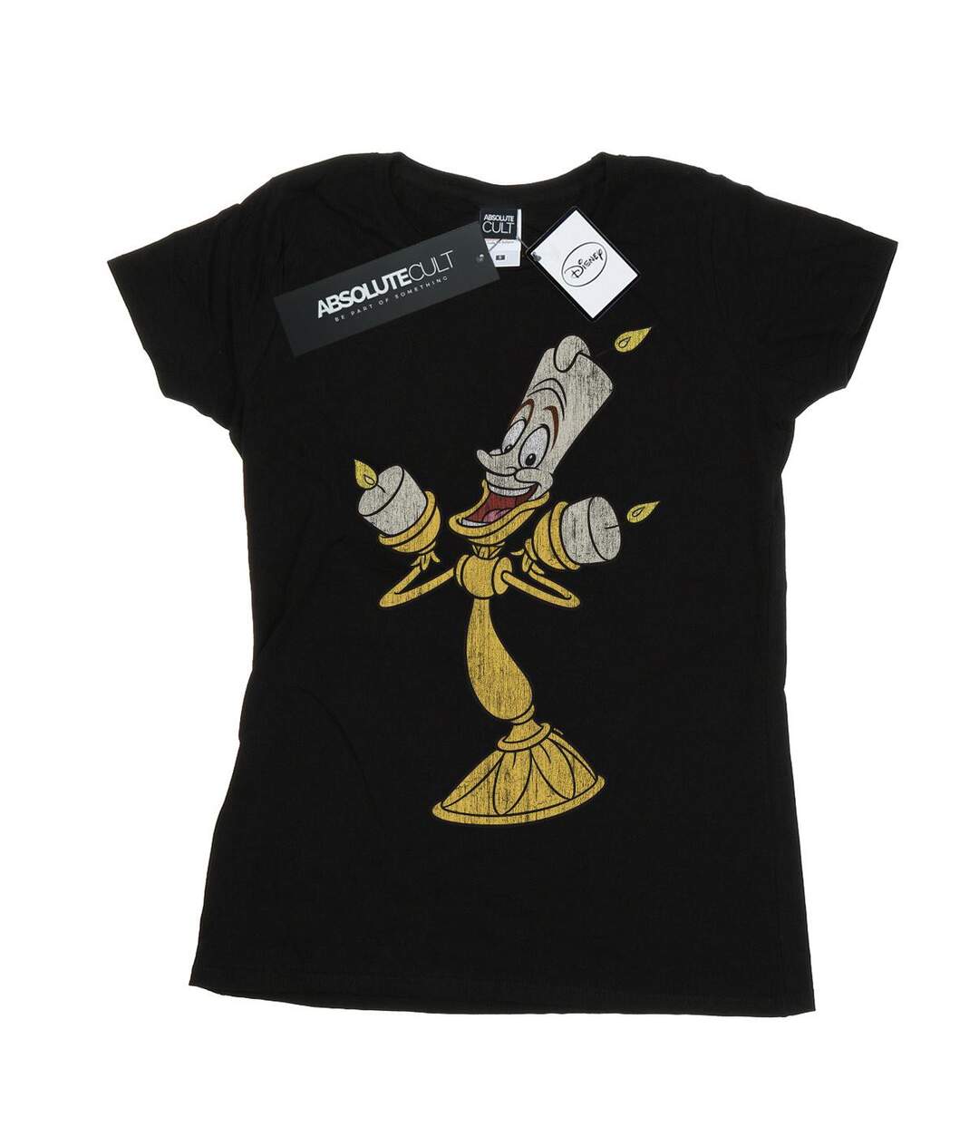 Disney Femme/Ladies Beauty And The Beast Lumiere - T-shirt en coton vieilli (Noir) - UTBI15691-1