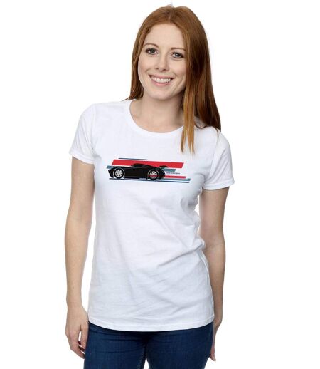 Disney - T-shirt CARS JACKSON STORM STRIPES - Femme (Blanc) - UTBI13635