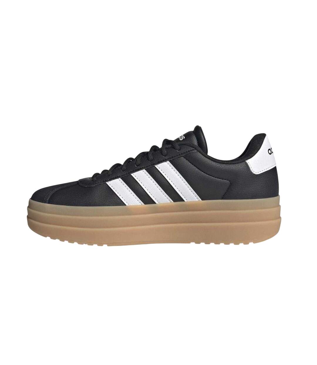 Baskets Court Bold Femme Noir Blanc Marron Pâle Adidas-3