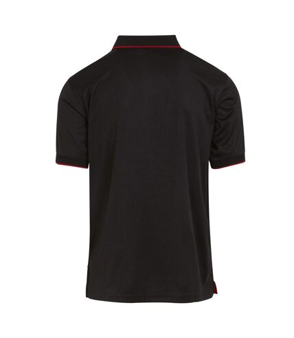 Mens navigate short-sleeved polo shirt black/classic red Regatta