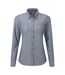 Premier Chemise à manches longues en chambray organique pour femmes/femmes (Denim indigo) - UTPC4269