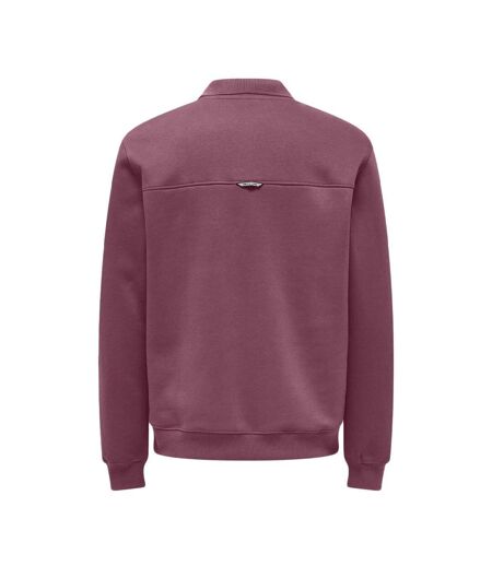 Sweat 1/2 bordeaux homme only & sons abbott - l