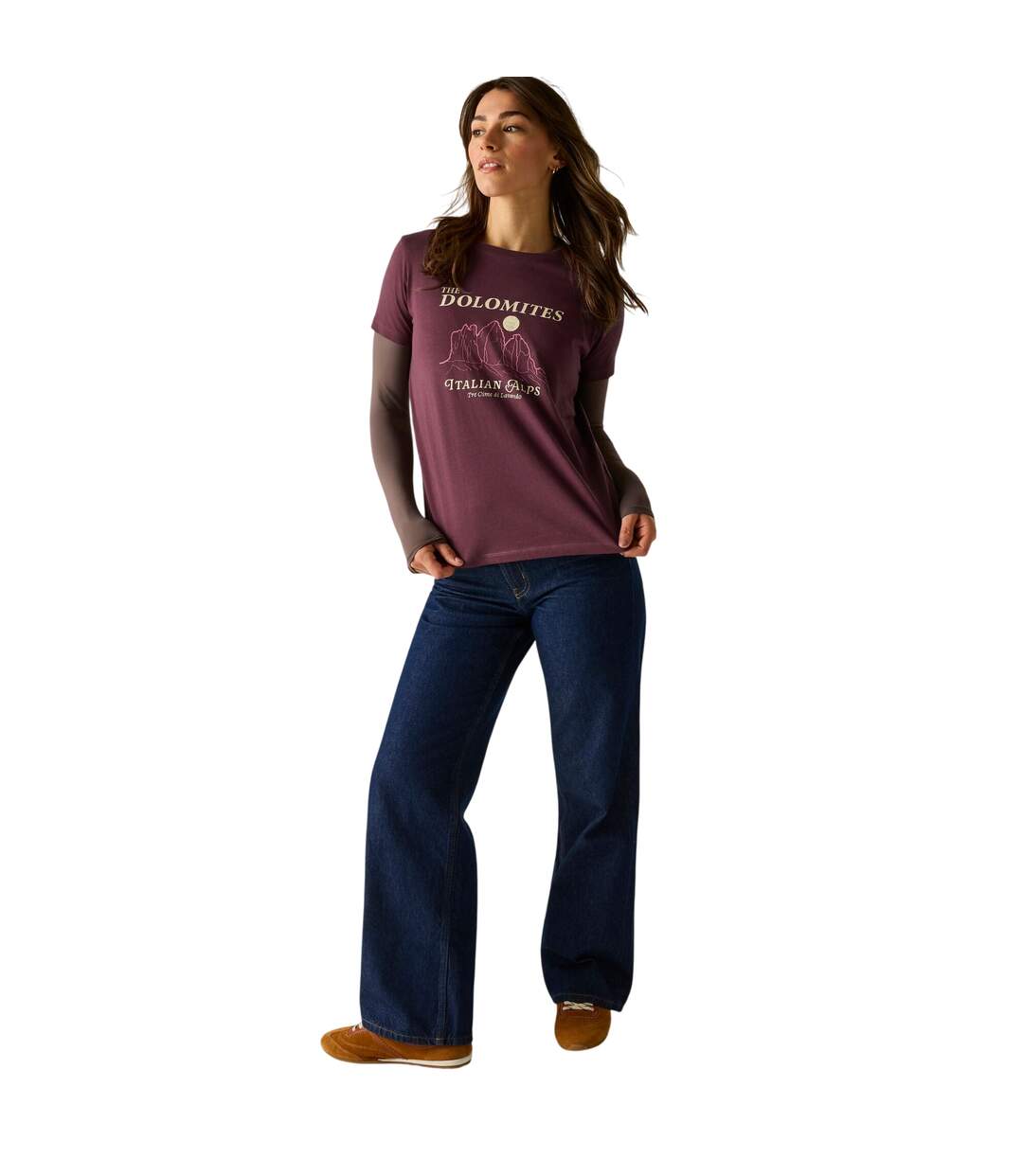T-shirt Filandra Vx Dolomites Femme Pourpre Regatta-1