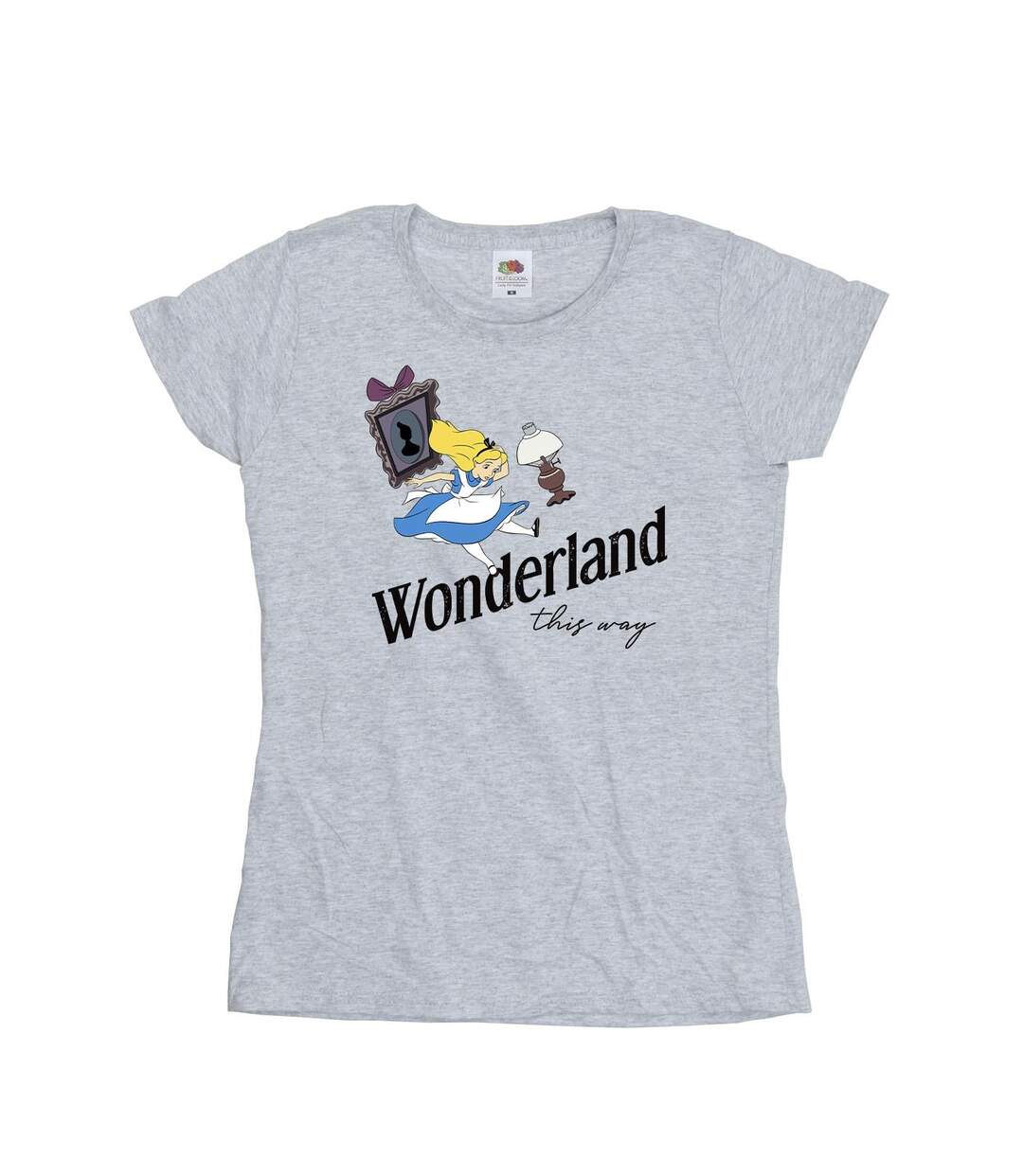 Disney T-shirt en coton Femmes/Ladies Alice In Wonderland This Way (Gris sportif) - UTBI6922-1