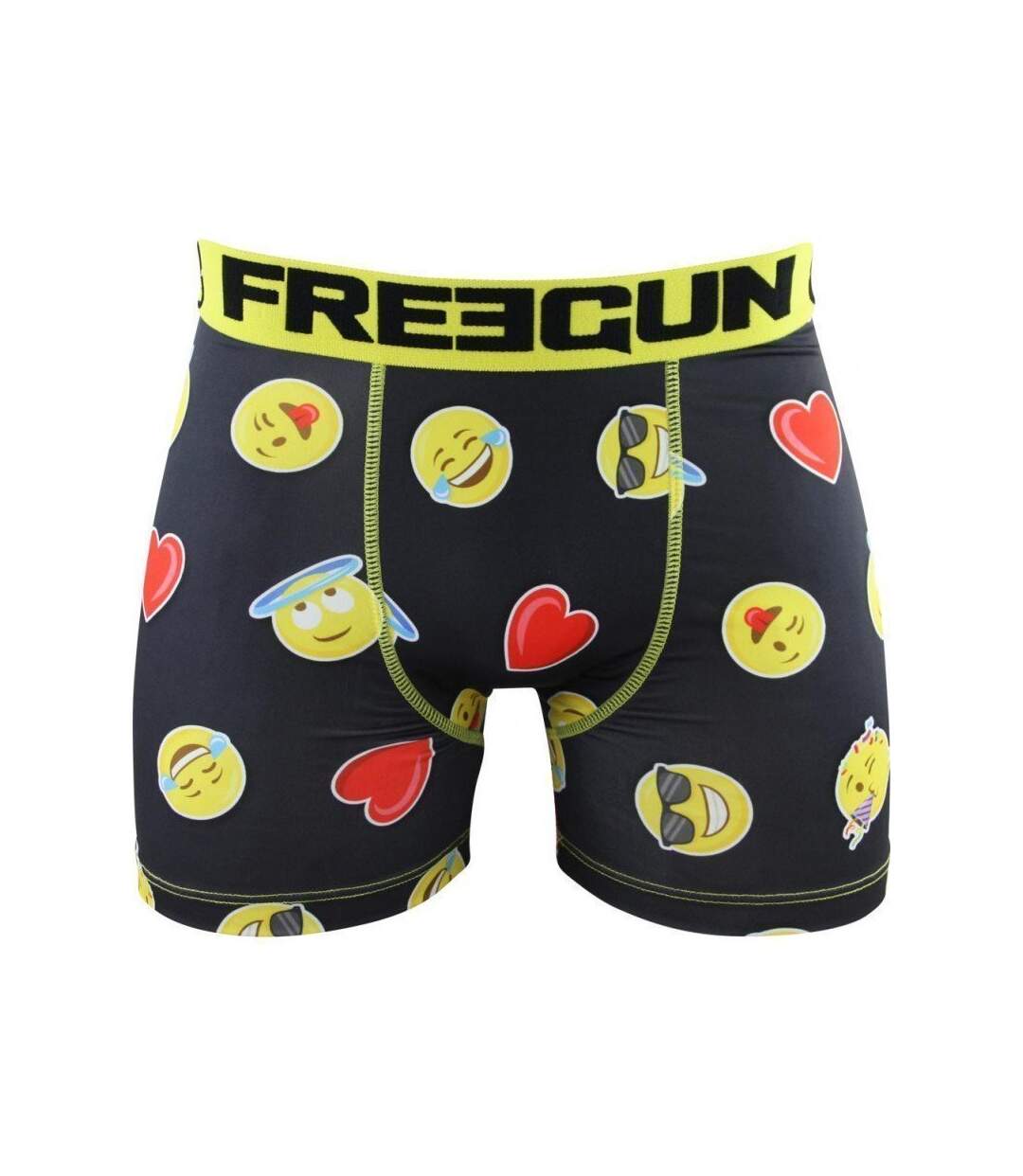 FREEGUN Boxer Homme Microfibre LBZ Noir Jaune PREMIUM