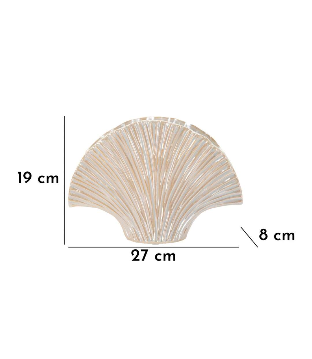 Vase en Céramique Perly 27cm Blanc-5