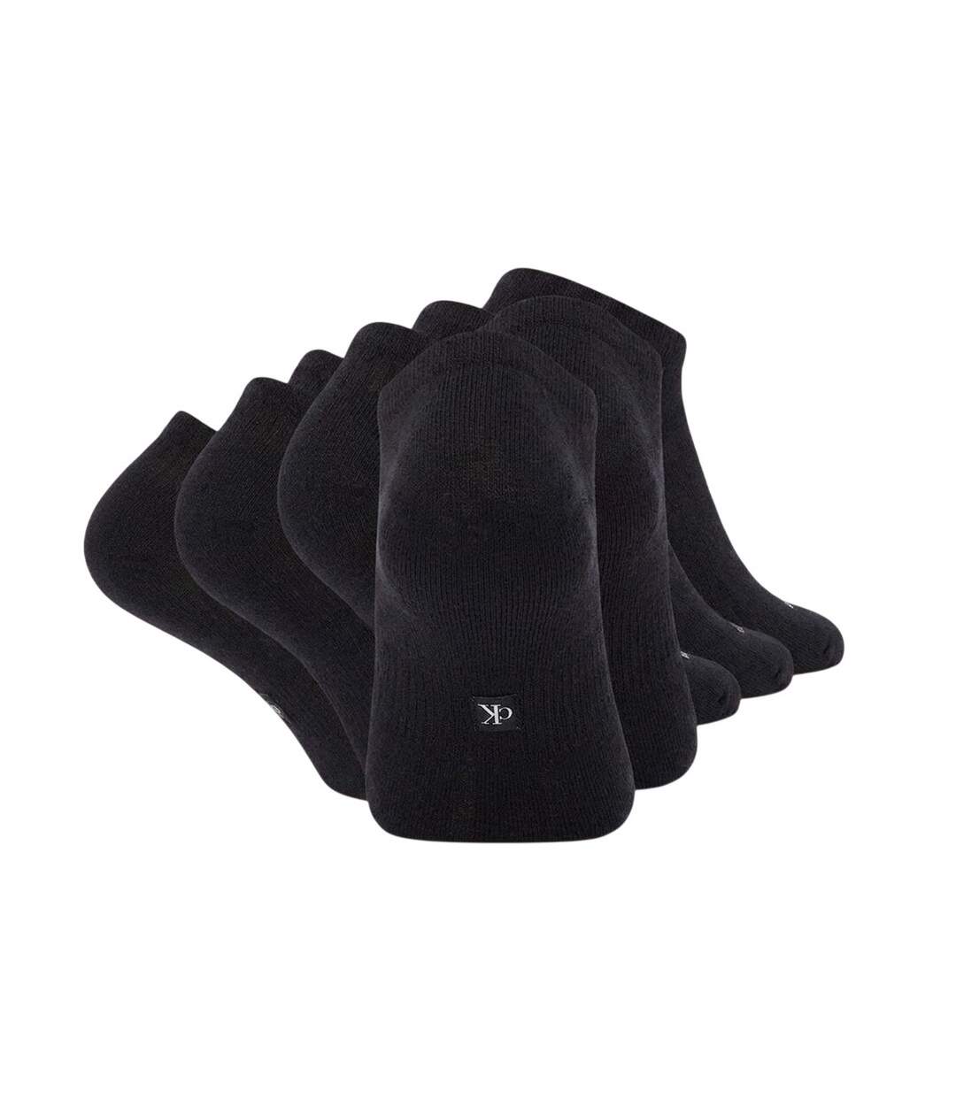 Lot De 6  Socquettes Motif/style Logo Femme Noir Calvin Klein-2