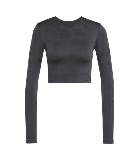 Womens/ladies Stella Mccartney Long-sleeved Yoga Crop Top Carbon Adidas