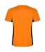 T-shirt shanghai homme orange fluo / noir uni Roly