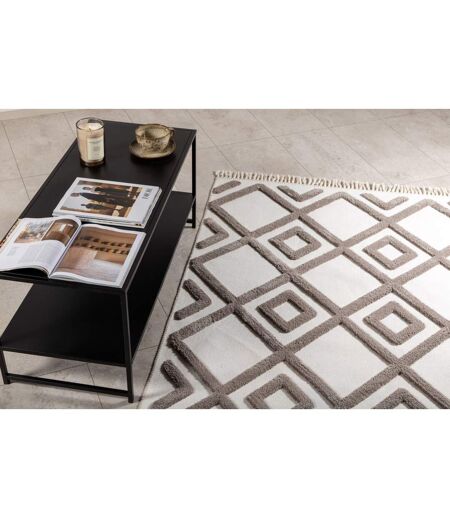 Tapis Design avec Franges Towa 160x230cm Marron