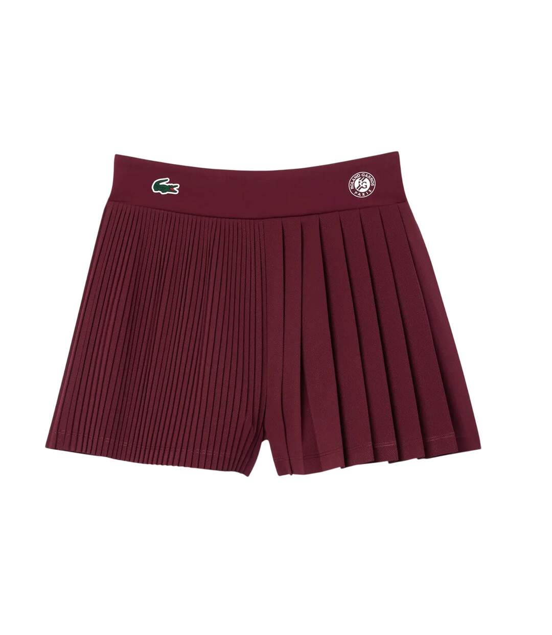 Womens/ladies Roland Garros Edition Sports Pleated Tennis Shorts Purple Lacoste-1
