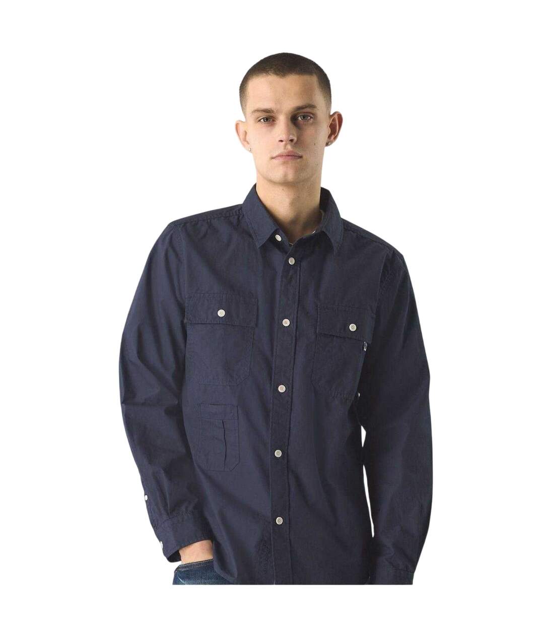 Chemise Manches Longues Brentwood Homme Bleu Marine Pretty Green-4