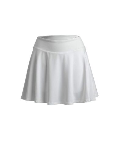 Womens/ladies fitness skort white Spiro Recycled