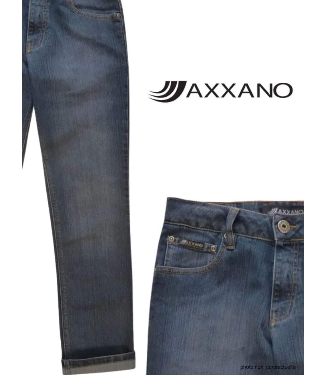Jean 5 poches coupe droite stone used AXF012-4