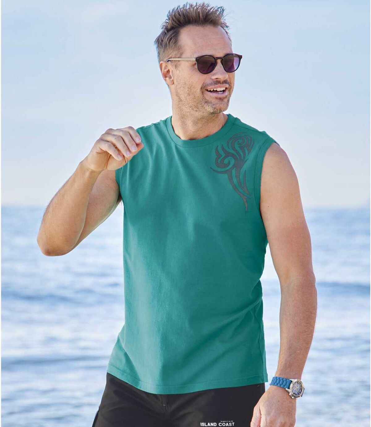 Zestaw 3 t-shirtów bez rękawów Tahiti Atlas For Men