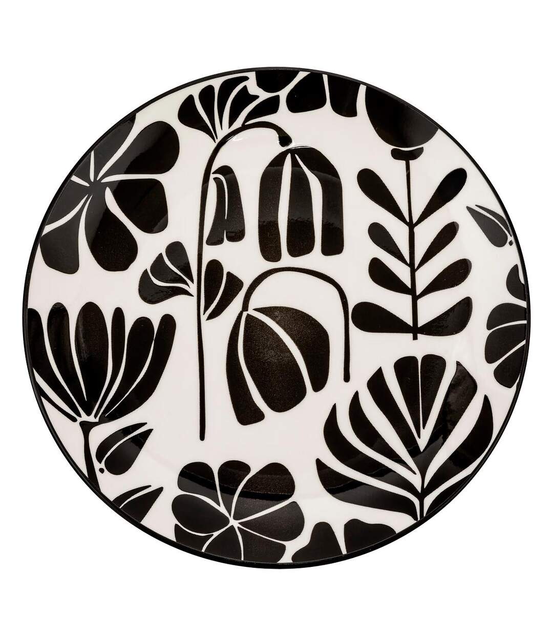 Lot de 6 Assiettes à Dessert Twisted Lime 19cm Noir & Blanc-1