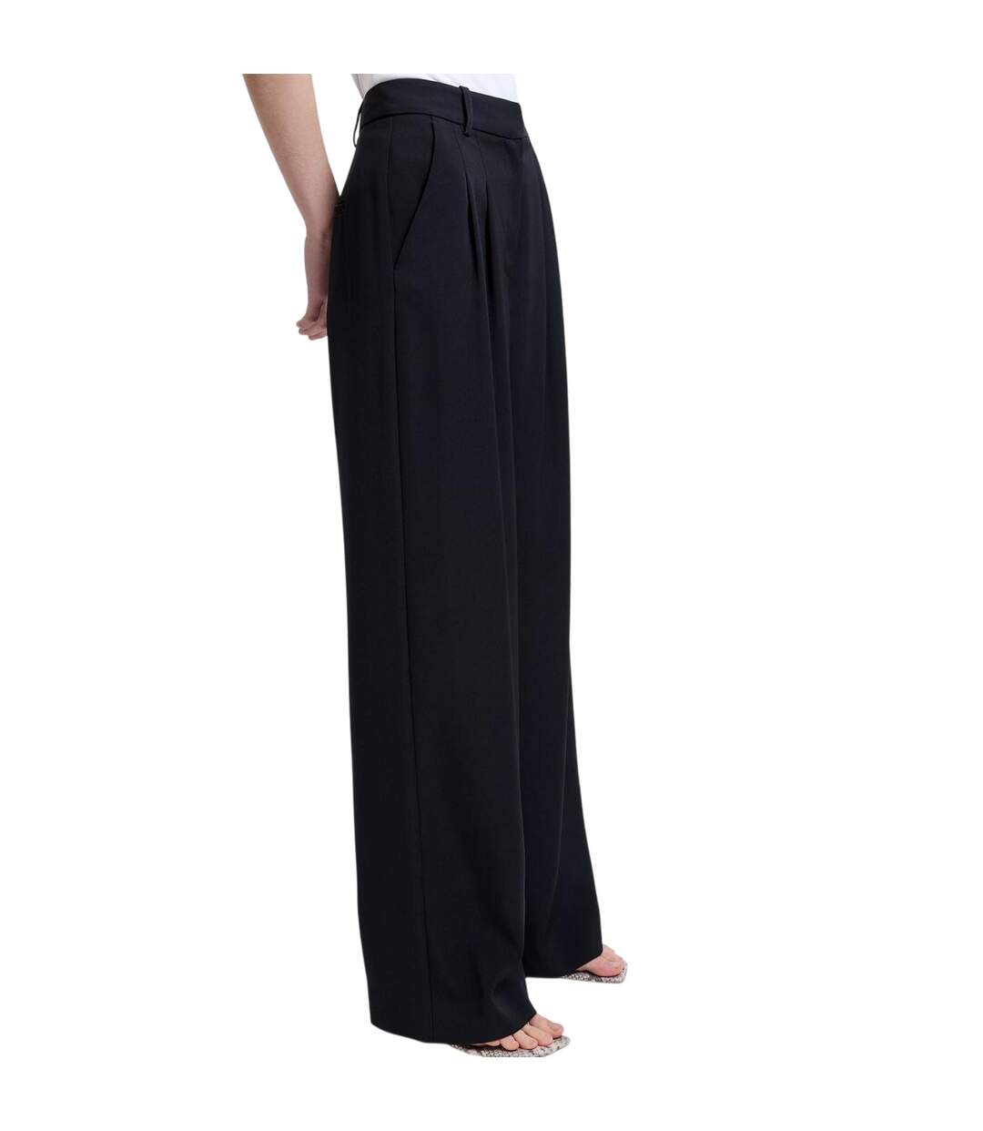 Pantalon De Costume Motif/style Plissé Harry Femme Noir French Connection-4