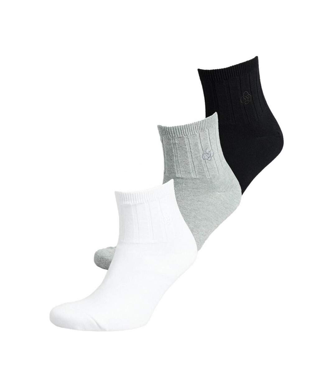 Chaussettes blanches/grises/noires femme superdry ankle sock - 36/38-1