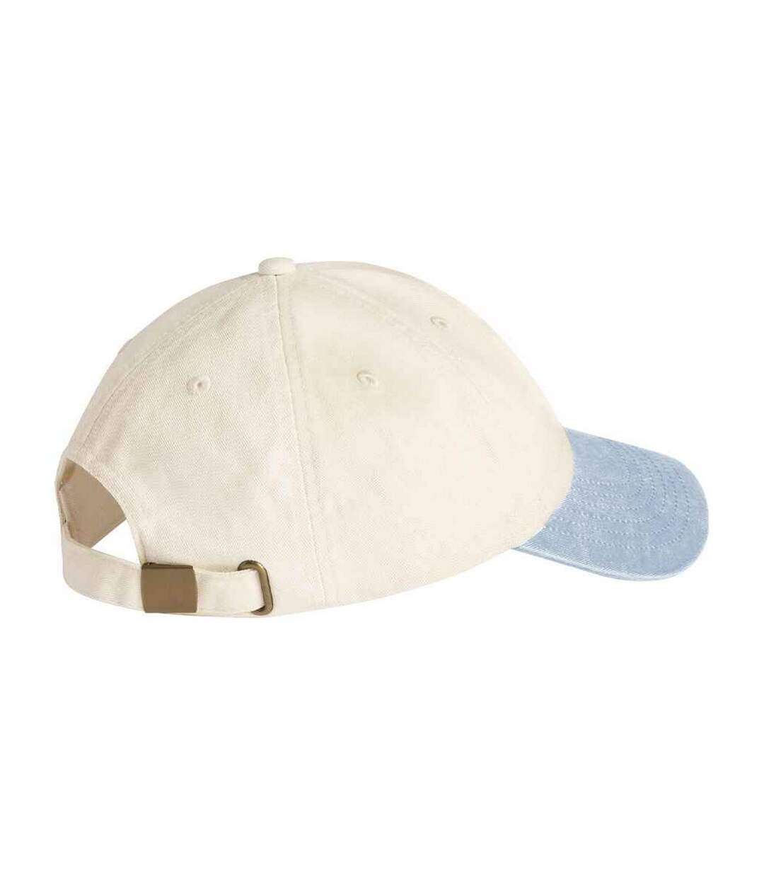 Casquette De Baseball Motif Contrasté Adulte Vieux Bleu Clair Naturel Beechfield-2