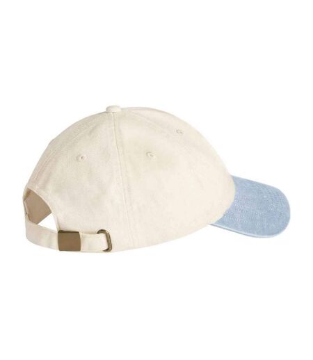 Casquette De Baseball Motif Contrasté Adulte Vieux Bleu Clair Naturel Beechfield
