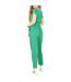 Womens/ladies Polka Dot Regular Jumpsuit Green Yumi-2