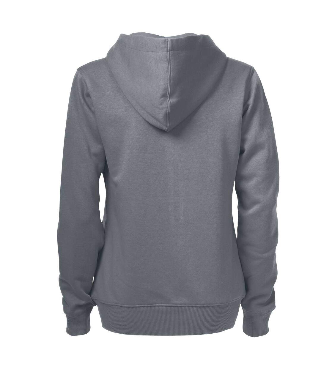 Womens/ladies Overhead Full Zip Hoodie Steel Grey Printer-2