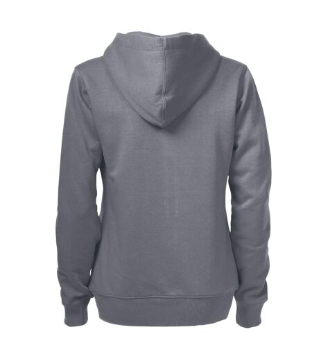 Womens/ladies Overhead Full Zip Hoodie Steel Grey Printer