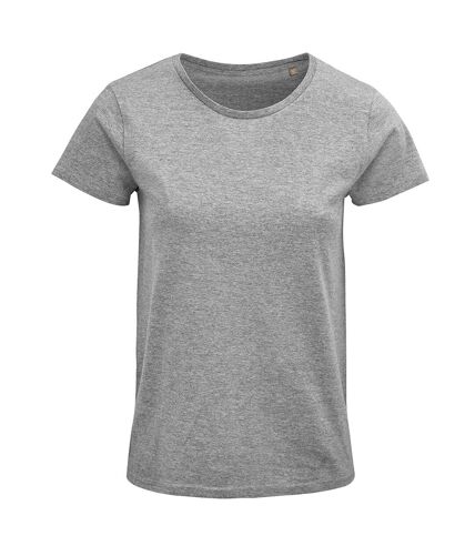 SOLS Womens/Ladies Crusader Marl T-Shirt (Gray)